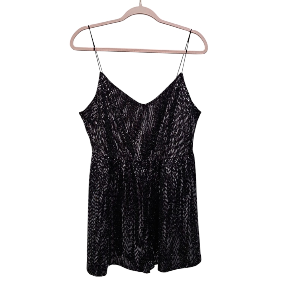 Elegant Black Sequin Jumpsuit EUC